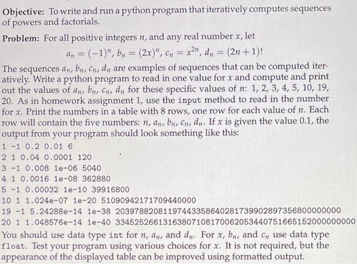 Solved Objective: To write and run a python program that | Chegg.com