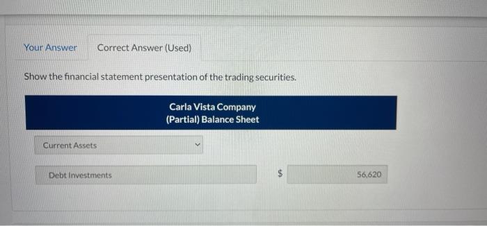 Solved Cost and fair value data for the trading debt | Chegg.com