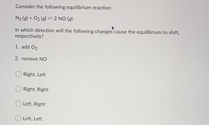 Solved Consider The Following Equilibrium Reaction: N2(g) + | Chegg.com