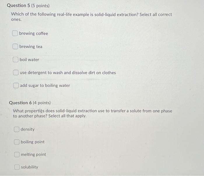 Solved Question 5 (5 points) Which of the following