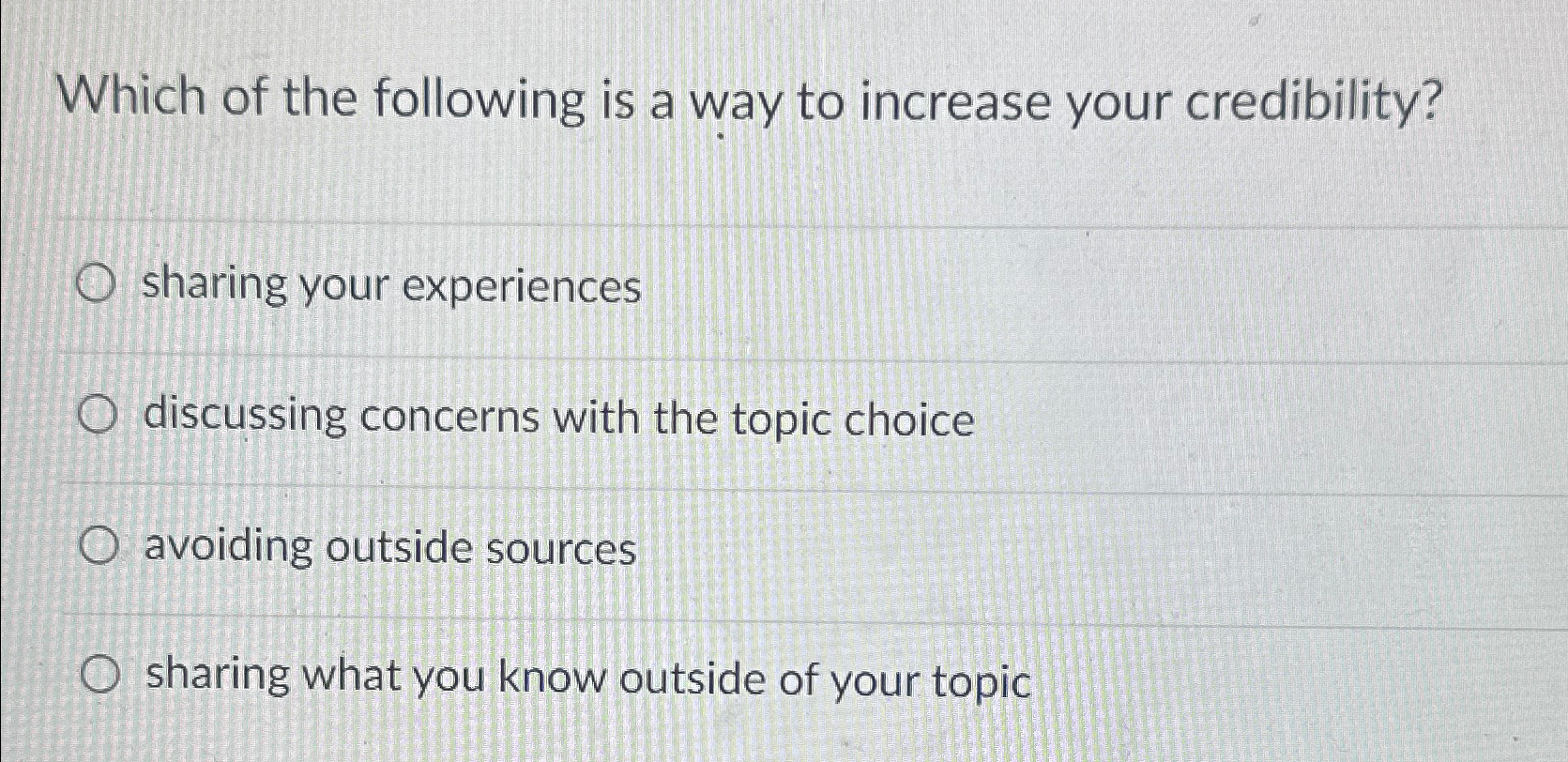Solved Which of the following is a way to increase your | Chegg.com