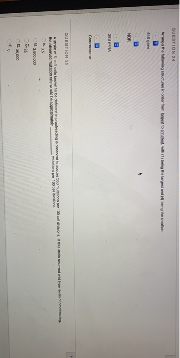 Solved Arrange the following structures in order from | Chegg.com