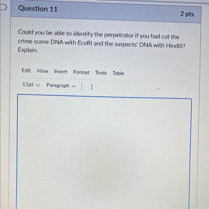Solved Could you have still identified the perpetrator if | Chegg.com