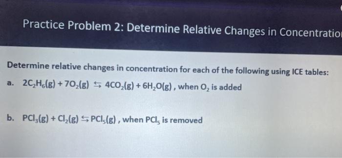 Solved Practice Problem 1: Evaluate Equilibrium Shift | Chegg.com
