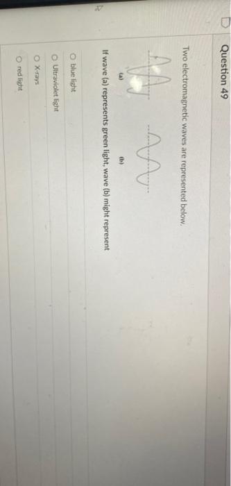 Solved U Question 49 Two electromagnetic waves are | Chegg.com
