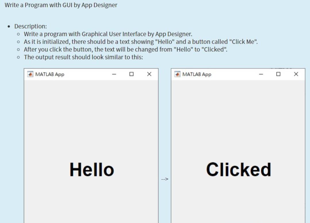 Solved Write a Program with GUI by App Designer • | Chegg.com