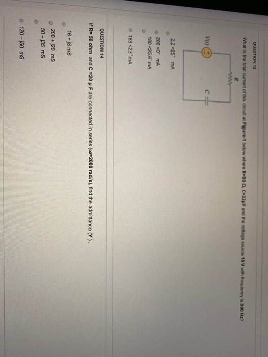 Solved QUESTION 13 What is the total current of this circuit | Chegg.com