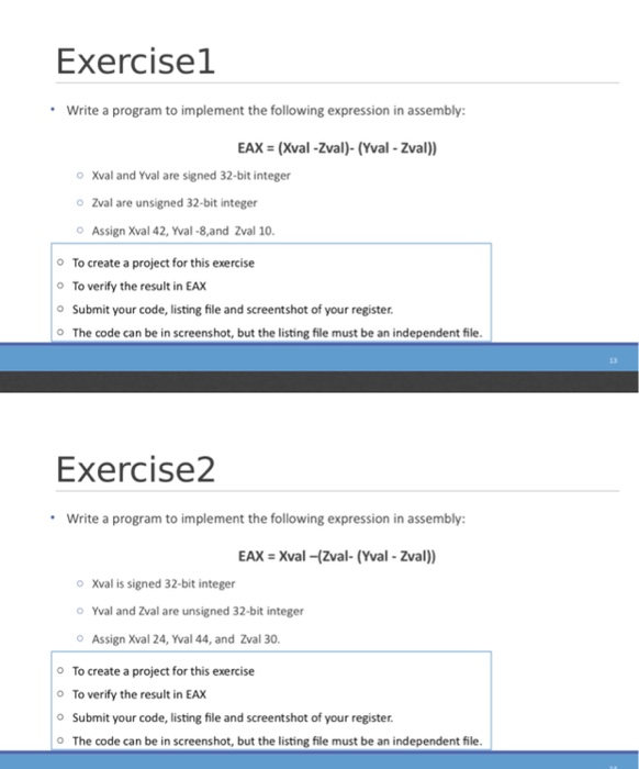 Solved Exercisel • Write a program to implement the | Chegg.com