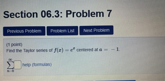 Solved Section 07.4: Problem 5 Previous Problem Problem List | Chegg.com