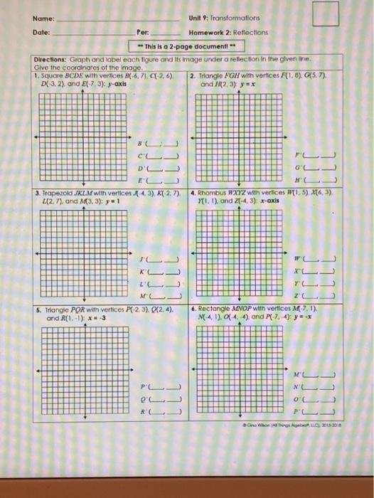 unit 9 homework 2 reflections