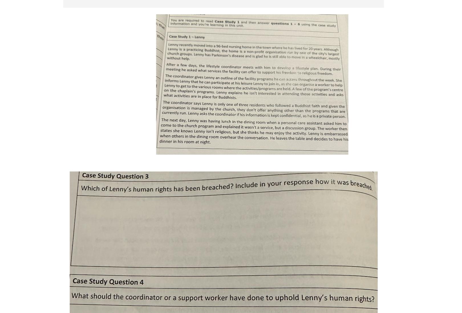 Solved You are required to read Case Study 1 ﻿and then | Chegg.com