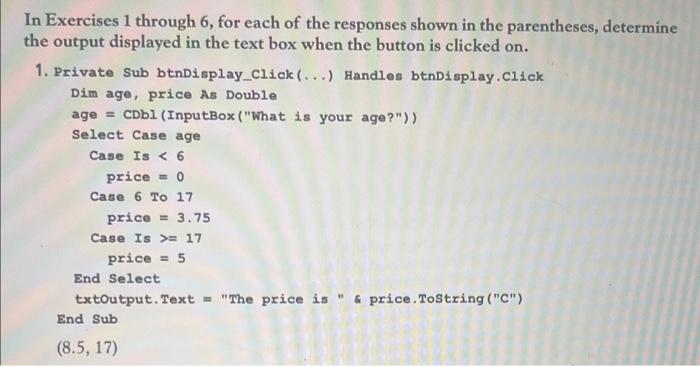 Solved In Exercises 1 through 6, for each of the responses | Chegg.com