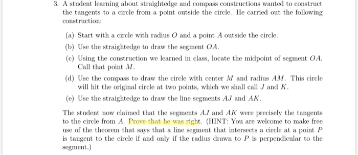 Solved The instructions for the following geometry problem | Chegg.com