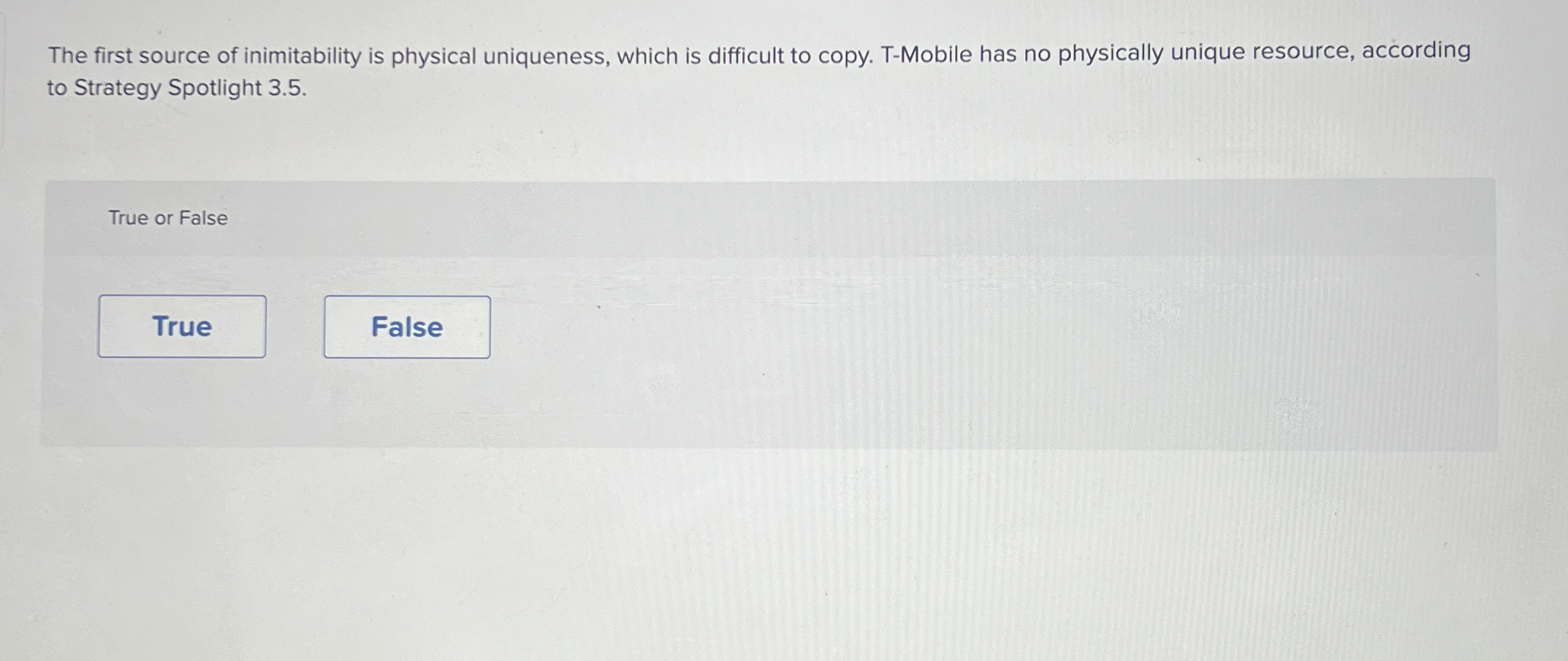 Solved The first source of inimitability is physical | Chegg.com