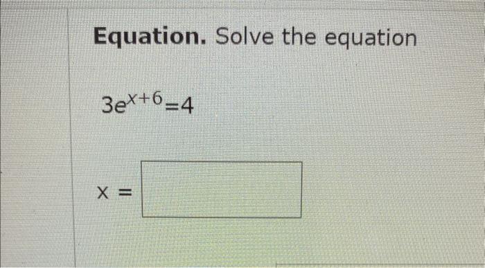 solve the equation 4x 3 6 2x