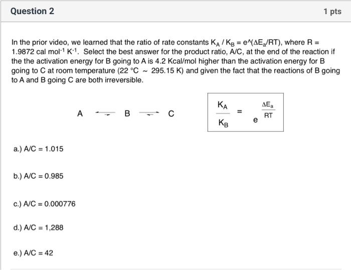 Solved Question 2 1 Pts In The Prior Video We Learned That Chegg