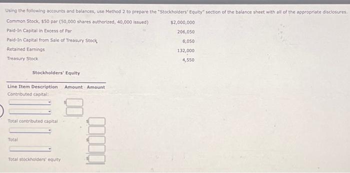 Solved Using The Following Accounts And Balances Use Method 8577