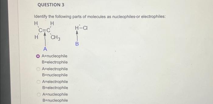 Solved Identify The Following Parts Of Molecules As | Chegg.com