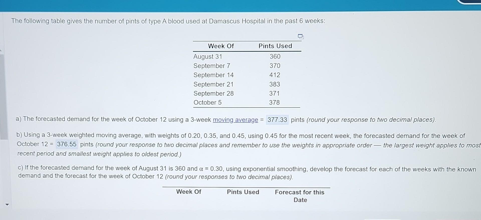 Solved The Following Table Gives The Number Of Pints Of Type | Chegg.com