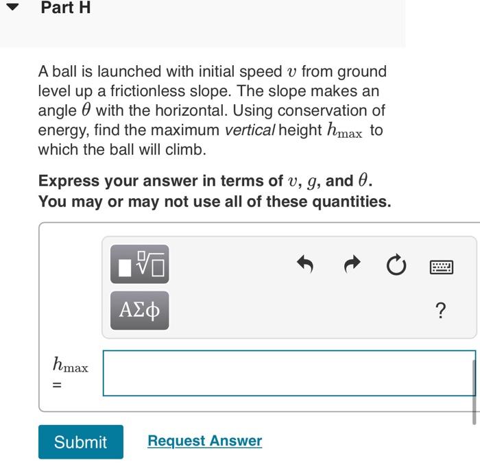 Solved A Ball Is Launched As A Projectile With Initial Speed Chegg Com