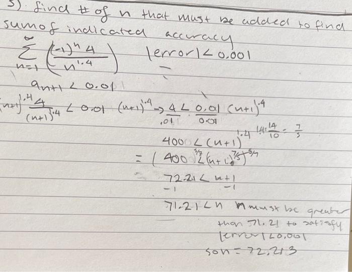 3). find # of in that must be added to find
sumof indicated accuracy.
Ž (-1) 44
Terror 10.001
11.4
not
ant 20.01.
1.44
(n+1)¹