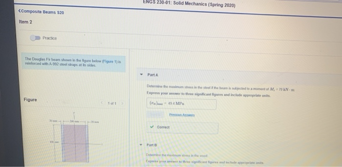 Solved Engs 230 01 Solid Mechanics Spring 2020