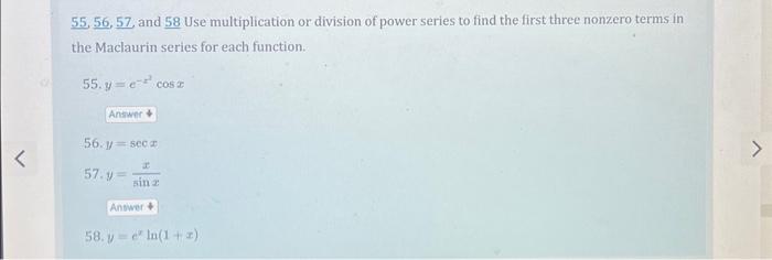 Solved 55,56,57 and 58 Use multiplication or division of | Chegg.com