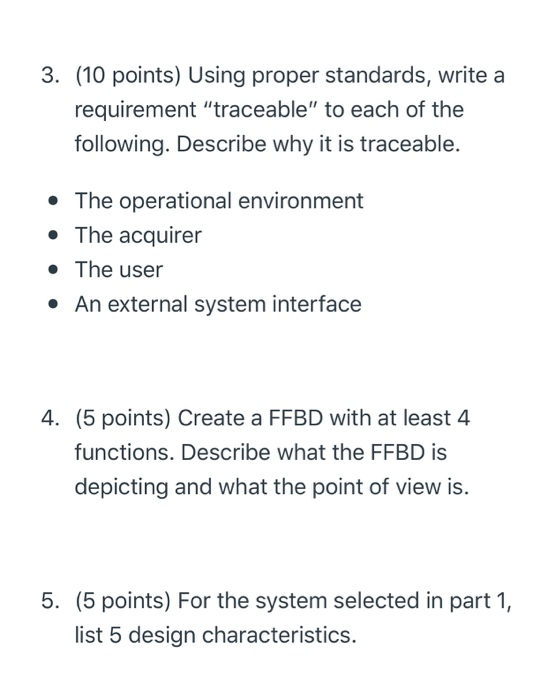 Solved: Using Proper Standards, Write A Requirement “trace... | Chegg.com