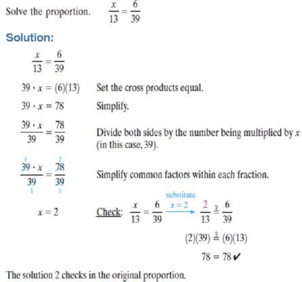 Solved: Solve the proportion. Be sure to check your answers. (S ...