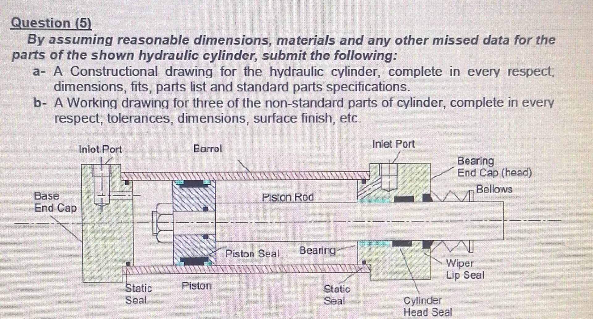 Solved Question (5) By assuming reasonable dimensions,