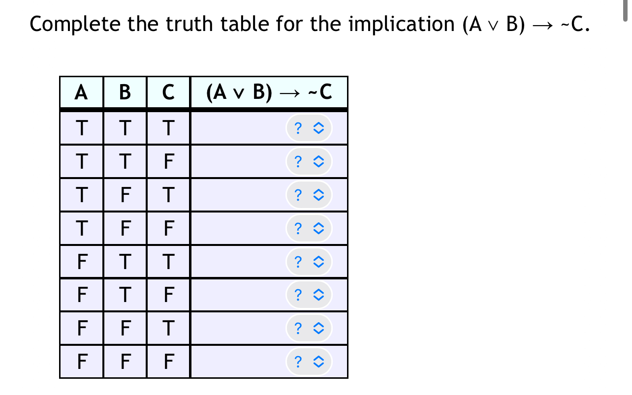 Solved Complete the truth table for the implication | Chegg.com