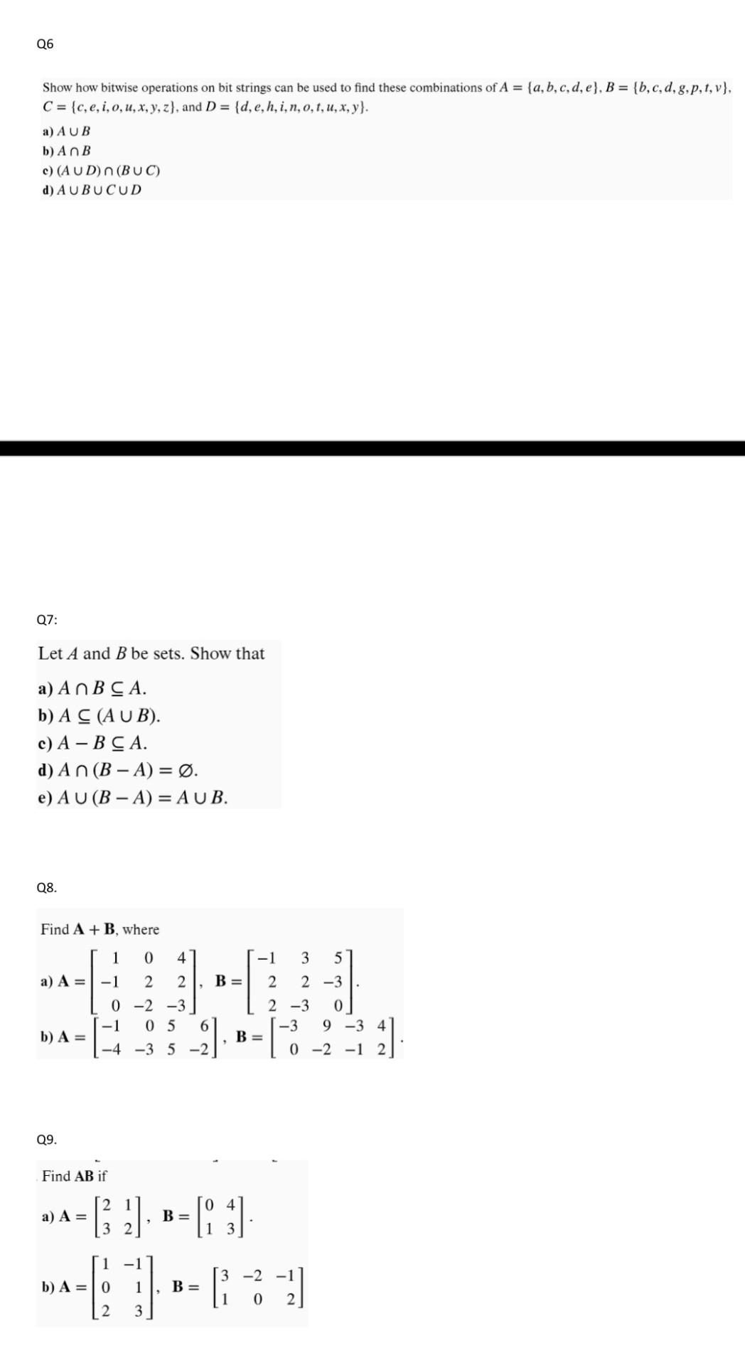 Solved Show How Bitwise Operations On Bit Strings Can Be | Chegg.com