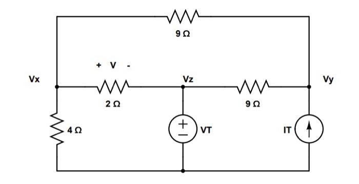 Solved If the independent voltage source has a value of VT | Chegg.com