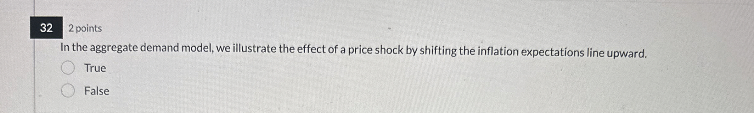 Solved 322 ﻿pointsIn the aggregate demand model, we | Chegg.com