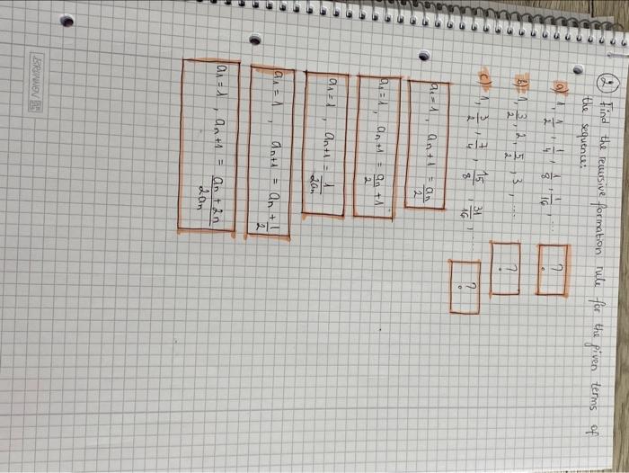 Solved (1) Find the explicit formation rule an, n∈N, for the | Chegg.com
