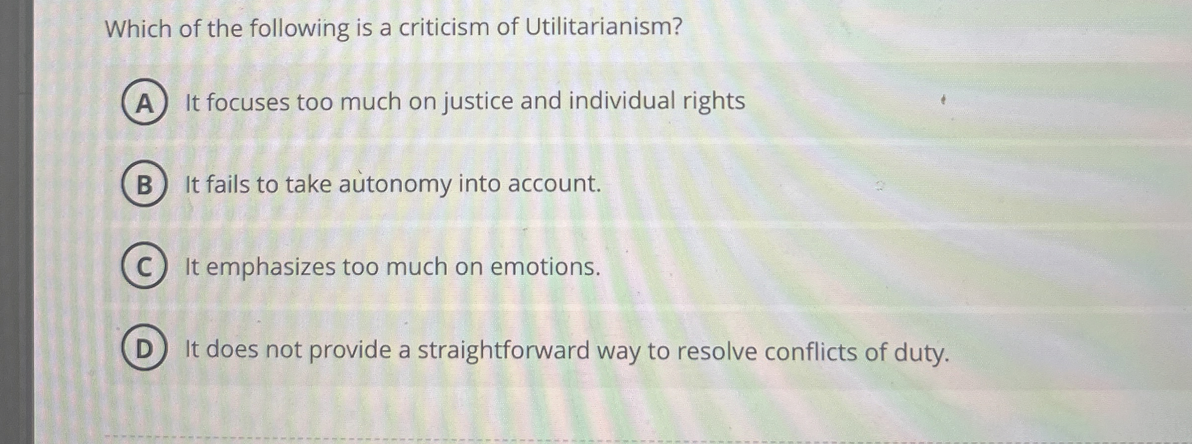 Solved Which of the following is a criticism of | Chegg.com