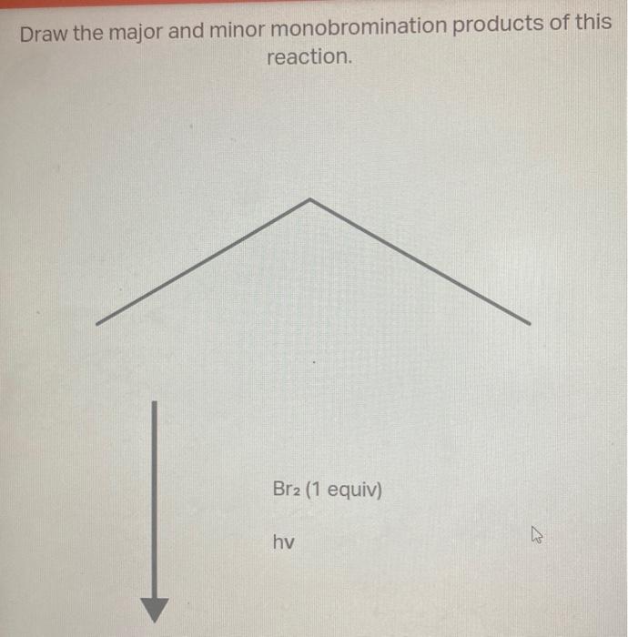 praw the maior and minor monobromination products of this