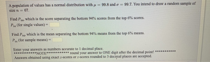 Solved = 99.8 and o = 99.7. You intend to draw a random | Chegg.com