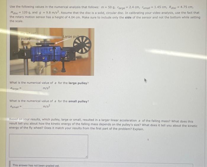 Solved Use the following values in the numerical analysis