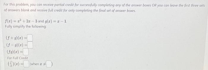 Solved For this problem, you can receive partial credit for | Chegg.com