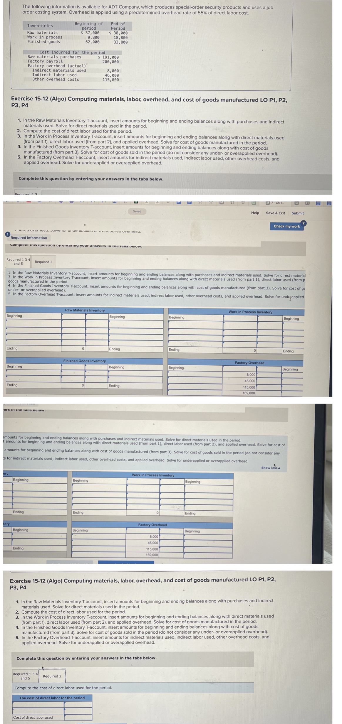 Solved The following information is available for ADT | Chegg.com