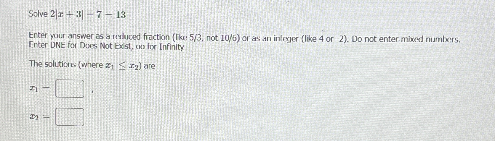 what is the answer to 2x 3 13