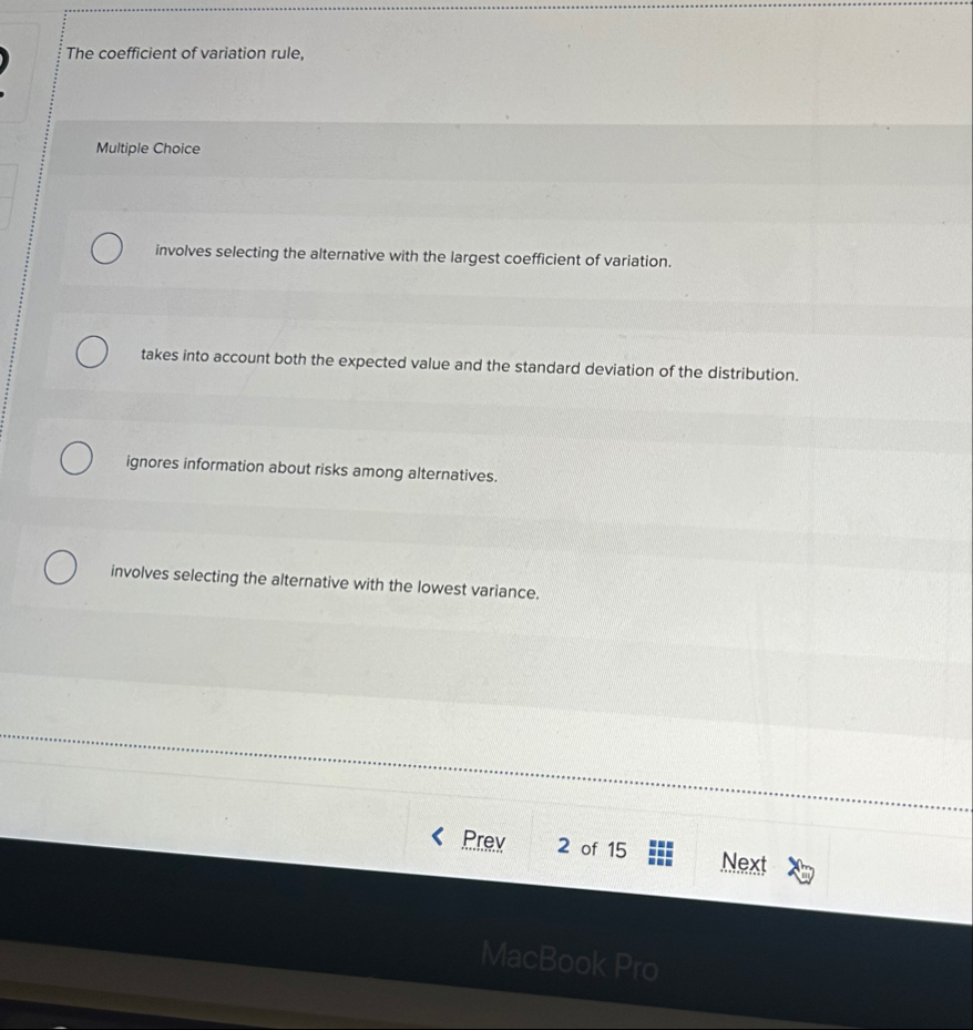 Solved The coefficient of variation rule,Multiple | Chegg.com