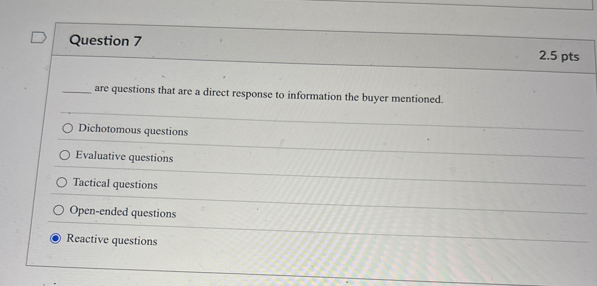 Solved Question 7are questions that are a direct response to | Chegg.com