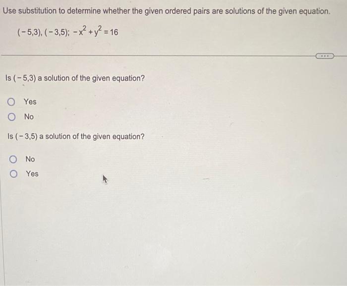 Solved Use Substitution To Determine Whether The Given 