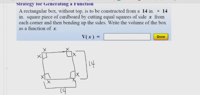 Solved Strategy for Generating a function A rectangular box, | Chegg.com