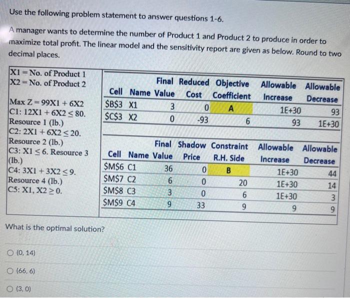 Solved Use the following problem statement to answer | Chegg.com