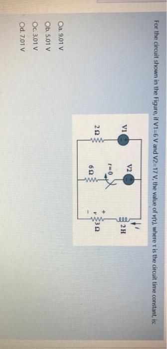 Solved For the circuit shown in the figure, if V1=6 V and | Chegg.com
