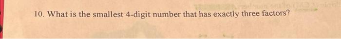 the smallest two digit number having exactly four factors is