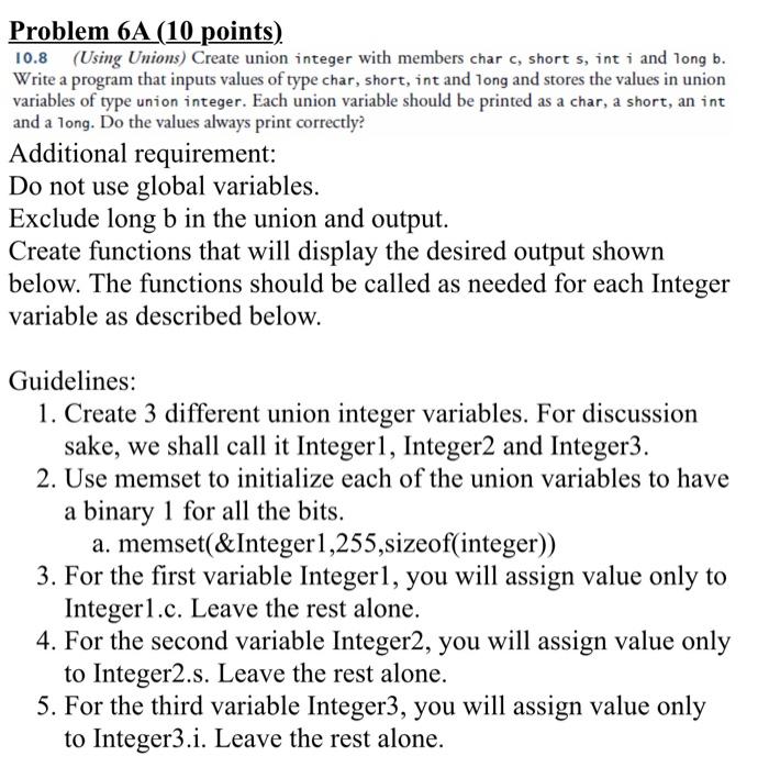 Solved Sample input and output Integer 1 Info Initial | Chegg.com